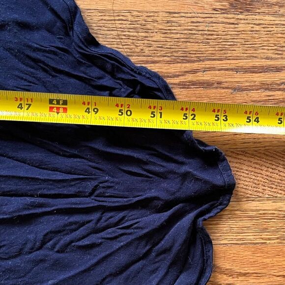 Faithfull The Brand Dark Blue Lace Up V-neck Tunic Shirt Dress Women's Sz Medium - Picture 6 of 9